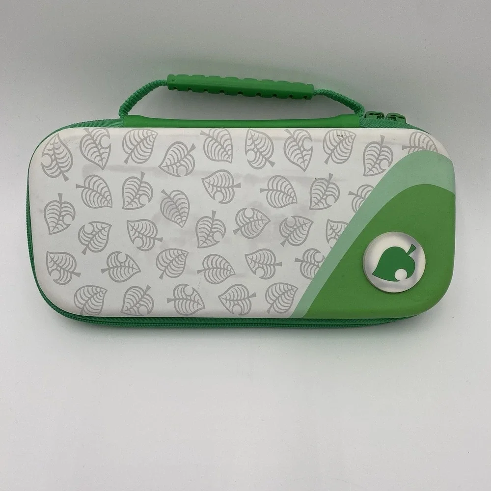 Nintendo Switch PowerA Case Protective Holds Games & Console VGC Green White
